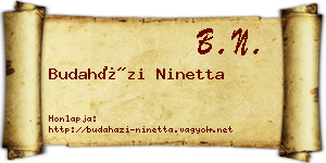 Budaházi Ninetta névjegykártya